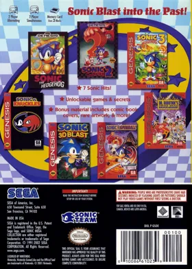 Sonic Mega Collection box cover back